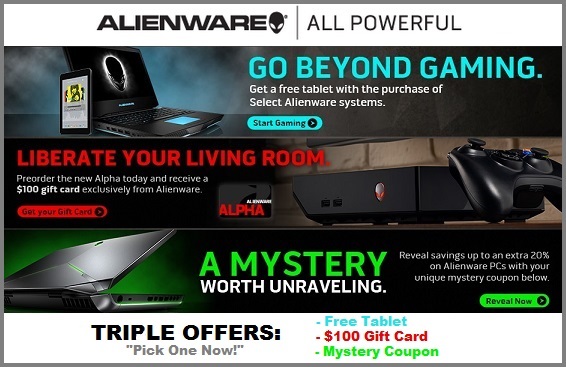 Triple Offers from Alienware