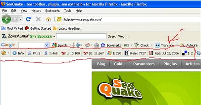 SeoQuake ToolBar