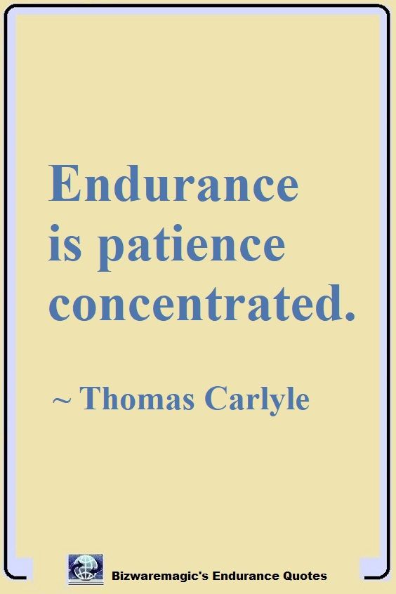 Thomas Carlyle Endurance Quote