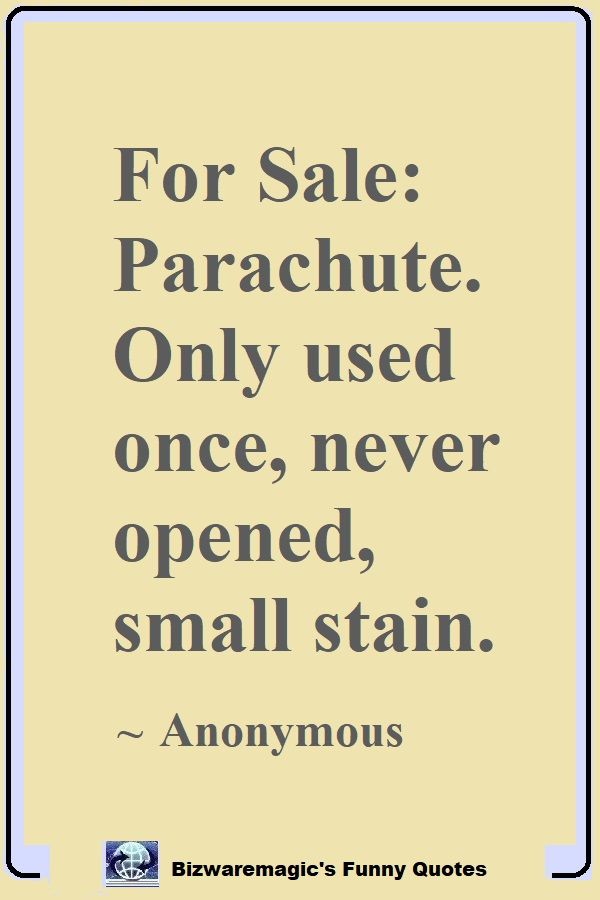 Anonymous Parachute Quote