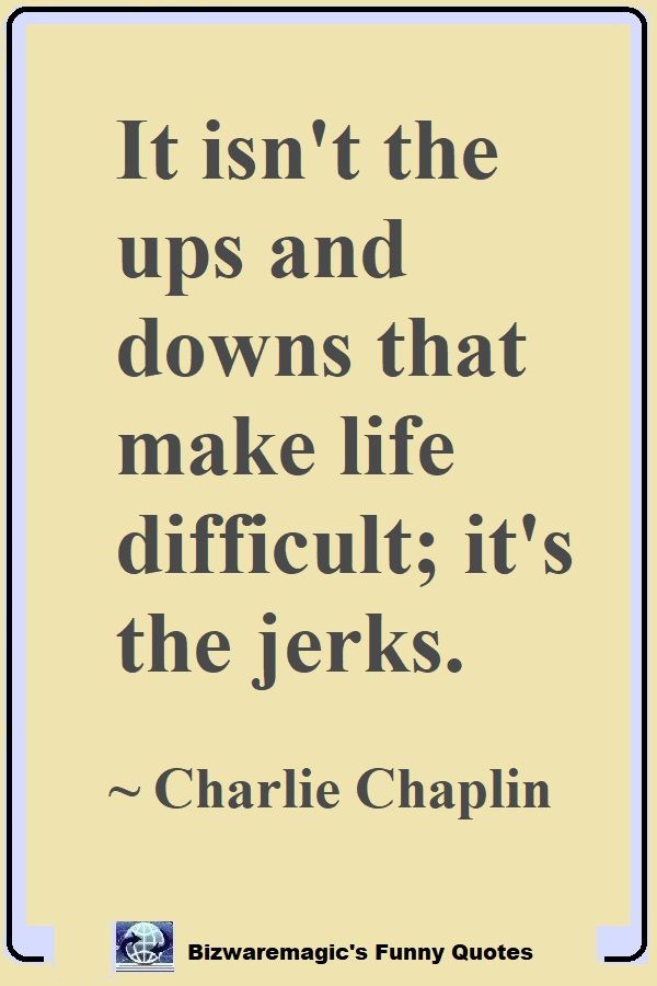 Charlie Chaplin Jerks Quote