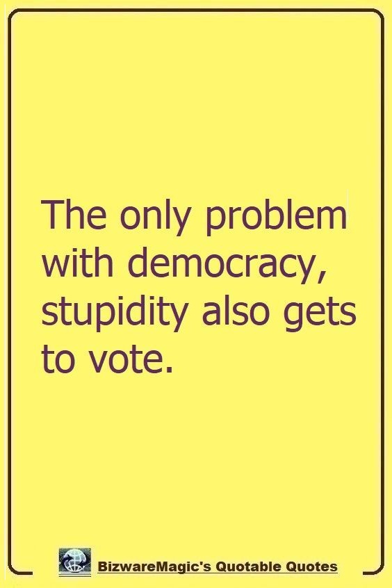 BizwareMagic's Democracy Quote Pin