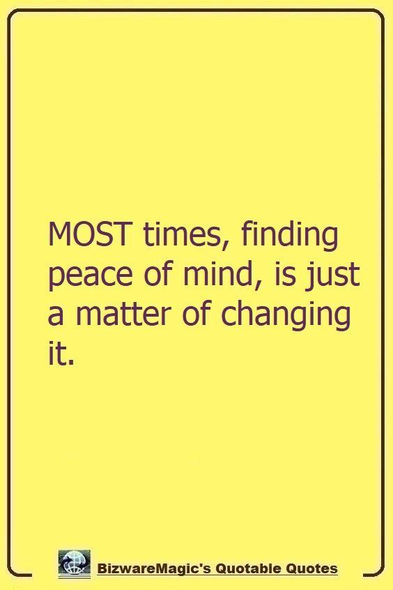 BizwareMagic's Peace of Mind Quote Pin