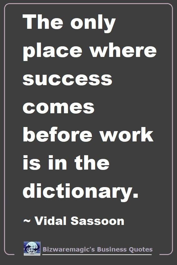 Vidal Sasson Buinsess Quote